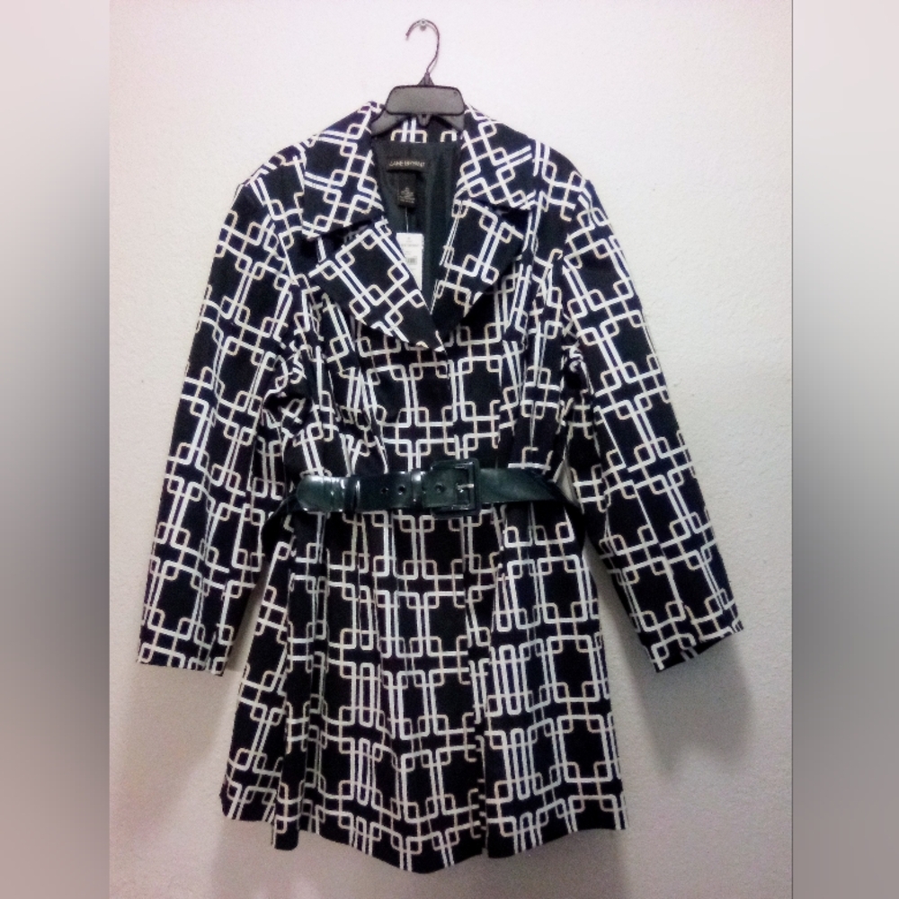 Lane Bryant plus sz 24 dress. Navy blue, white & beige